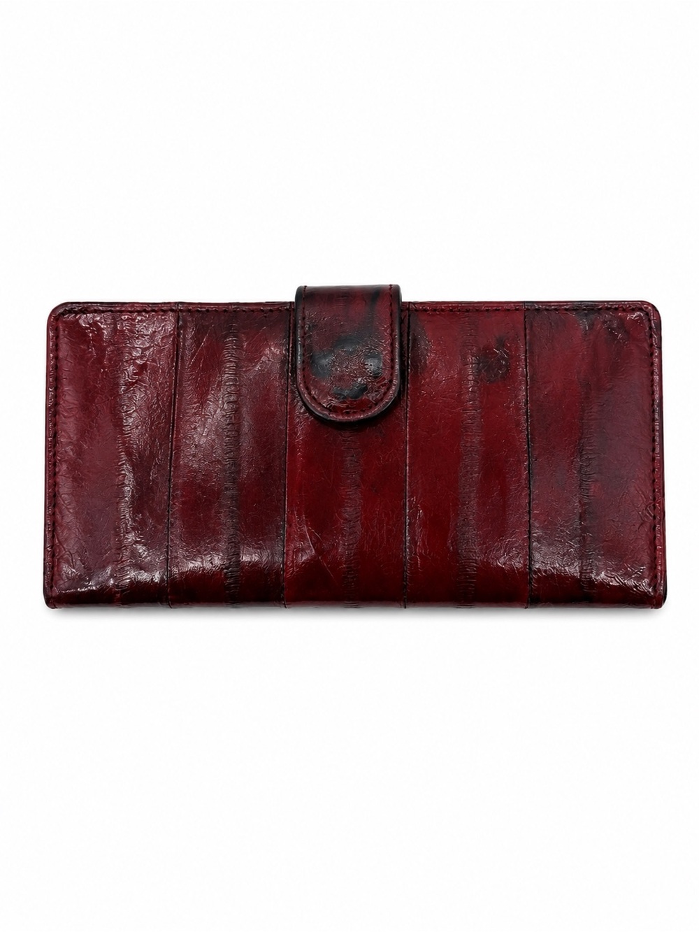 Lee Sands Red Eel Skin Vintage Wallet Korea